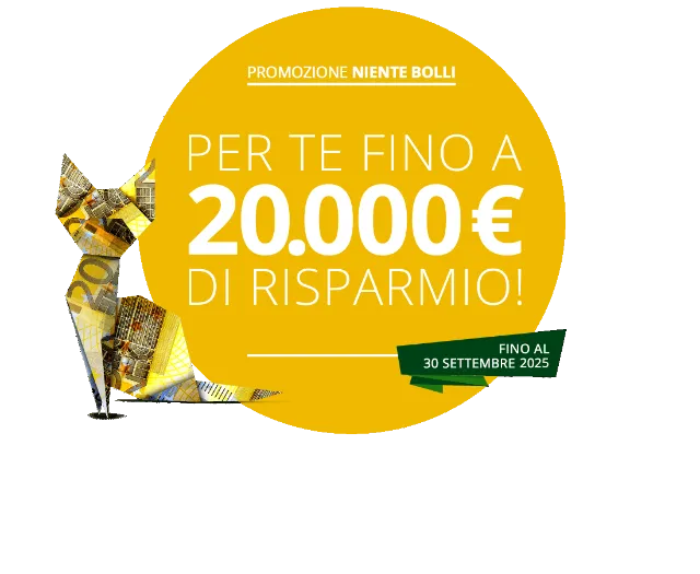 Risparmia fino a 20.000 euro con la Promo Niente Bolli