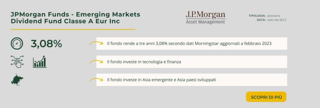 JPMorgan Funds - Emerging Markets Dividend Fund Classe A Eur Inc