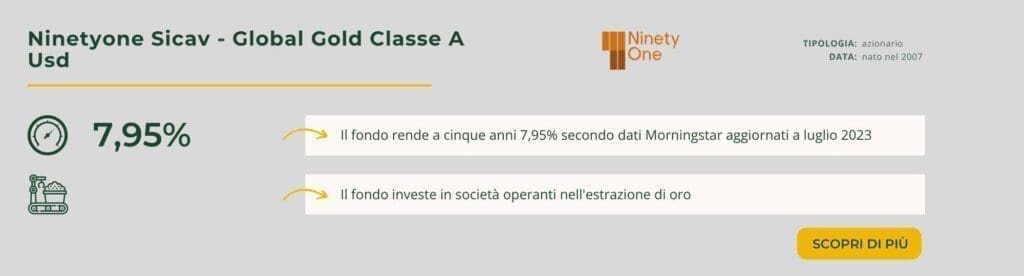 Ninetyone Sicav - Global Gold Classe A Usd